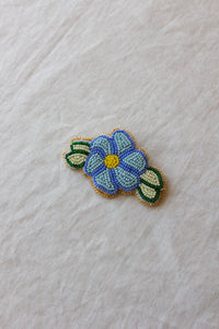Blue Floral Pin by Dustin Henry