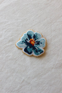 blue flower pin